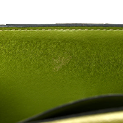 Hermes Ostrich Bearn Gusset Wallet Vert Anis 14 of 19