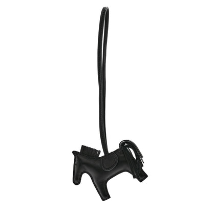 Hermes Milo Lambskin Grigri Rodeo Horse Bag Charm PM So Black 1 of 5