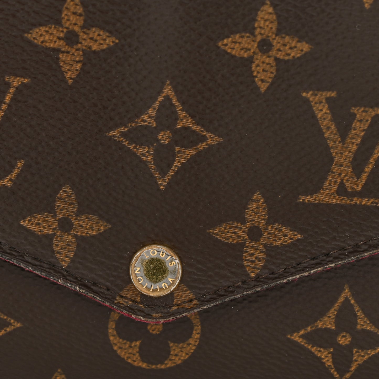 Monogram Pochette Felicie Chain Wallet Fuchsia