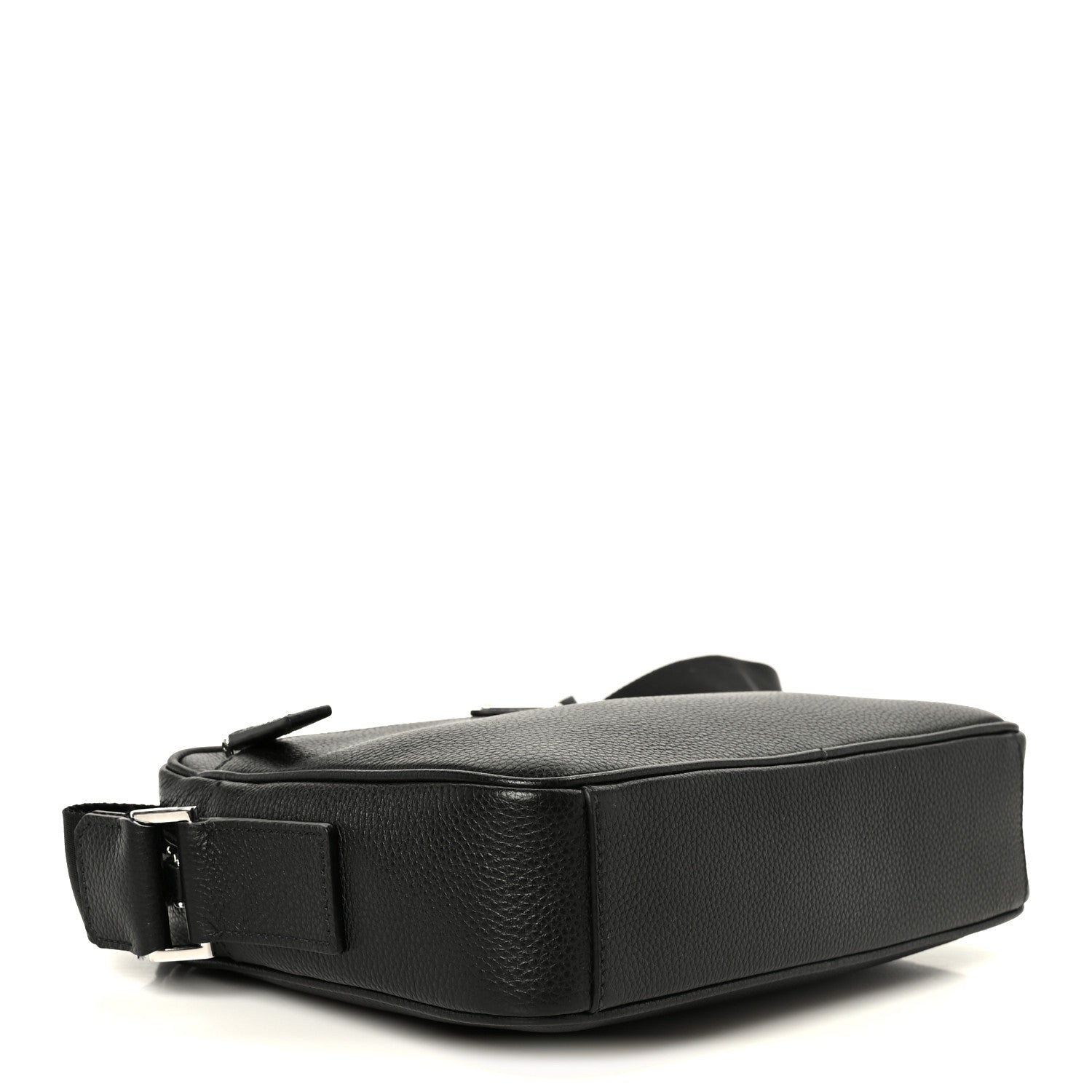 Prada Vitello Daino Zip Shoulder Bag Black 4 of 10