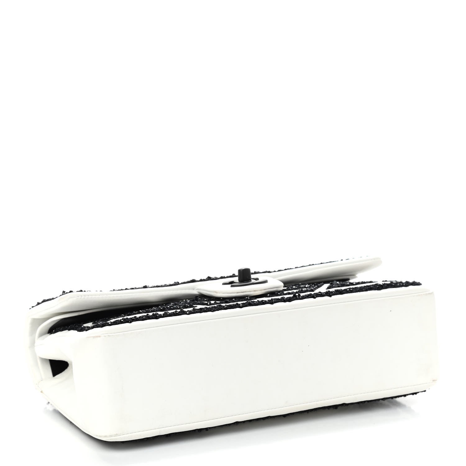 Chanel Lambskin Crystal Embroidered Medium Garden Of Versailles Double Flap Black White 3 of 11