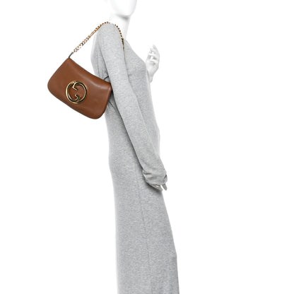 Gucci Roxy Calfskin Blondie Chain Shoulder Flap Bag Blondie Cognac 2 of 13