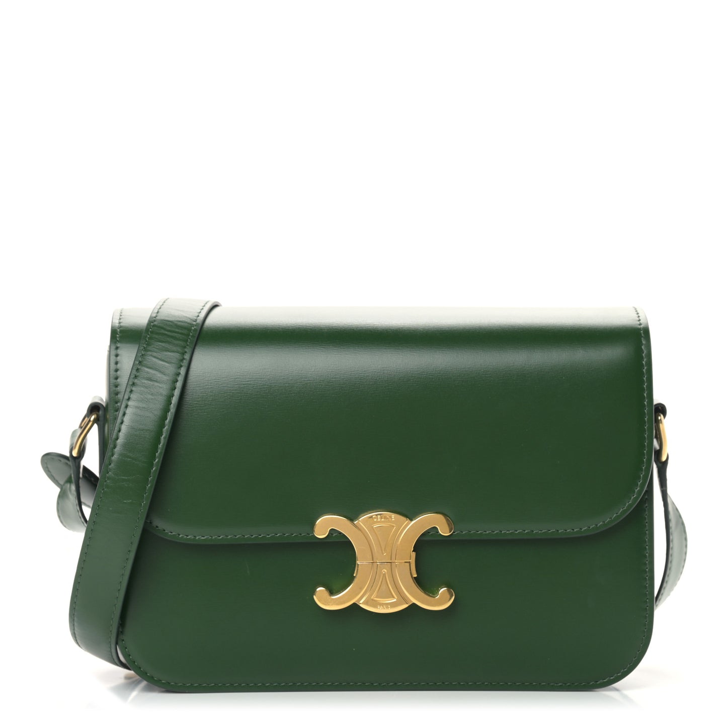 Shiny Calfskin Medium Triomphe Forest