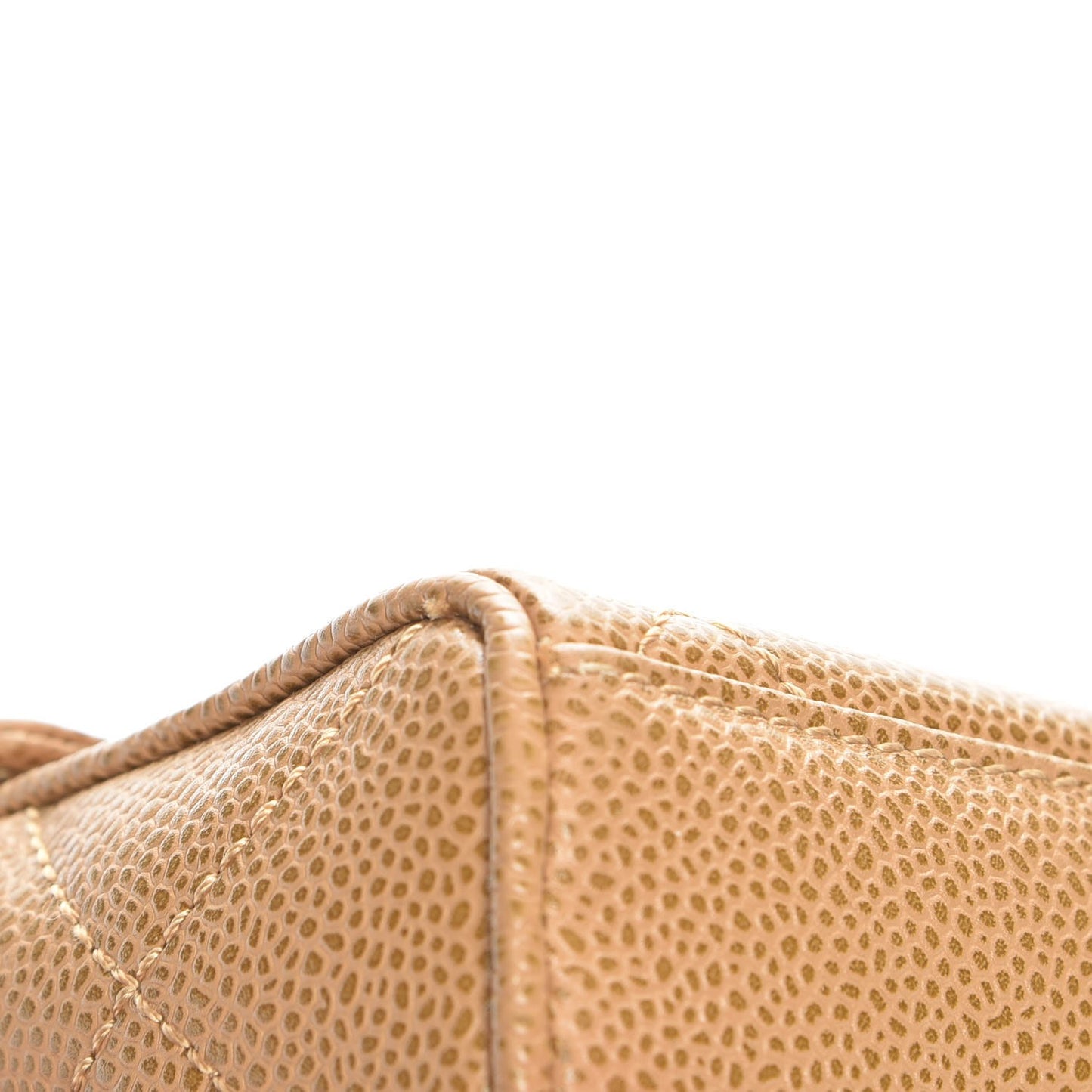 Caviar Quilted Handbag Dark Beige