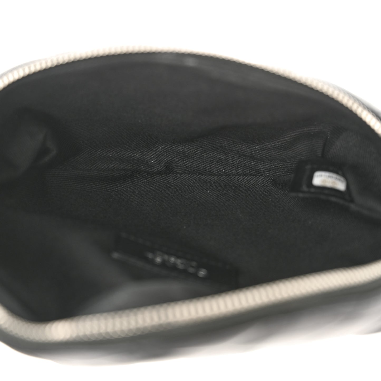 Calfskin Quilted Waist Belt Bag Black