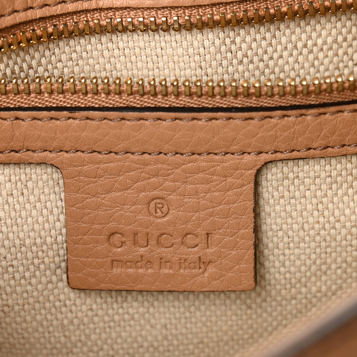 Pebbled Calfskin Medium Soho Flap Crossbody Camelia