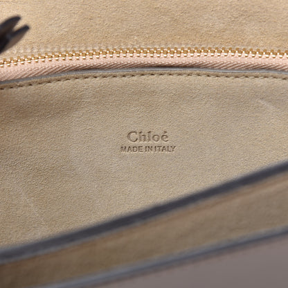 Chloe Calfskin Suede Medium Faye Shoulder Bag Motty Grey 8 of 11
