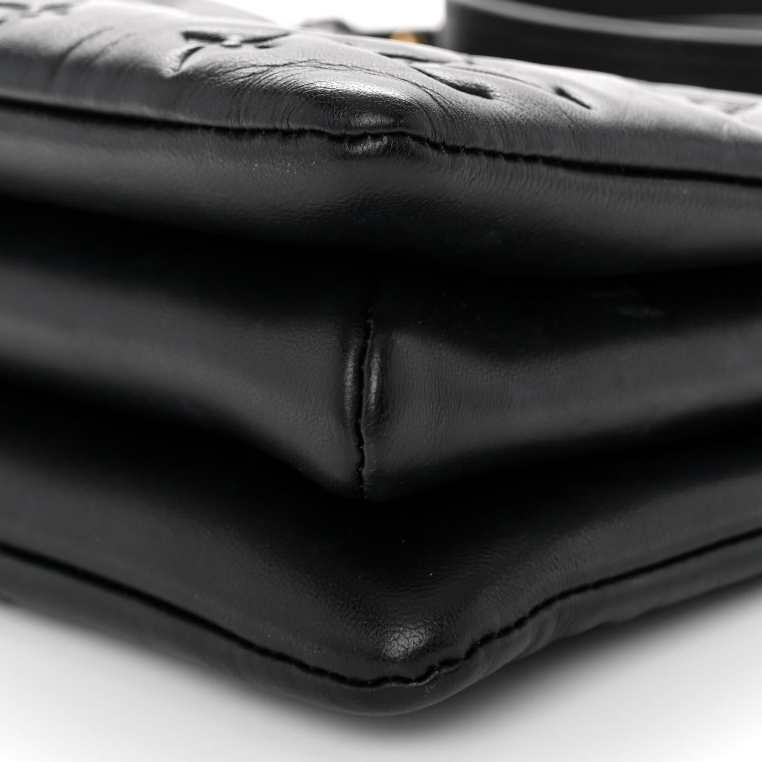 Louis Vuitton Lambskin Embossed Monogram Coussin BB Black 11 of 13