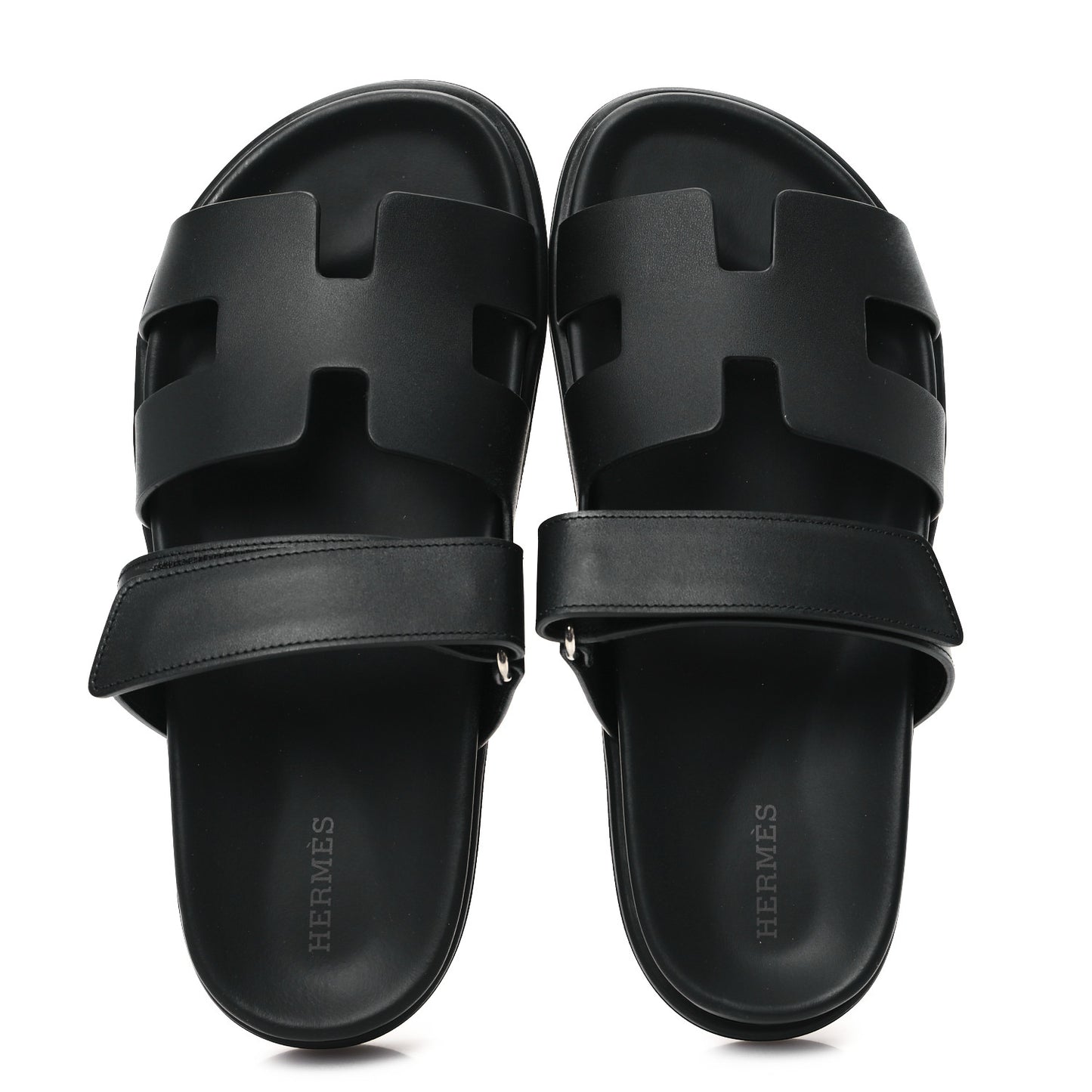 Calfskin Womens Chypre Sandals 38.5 Black