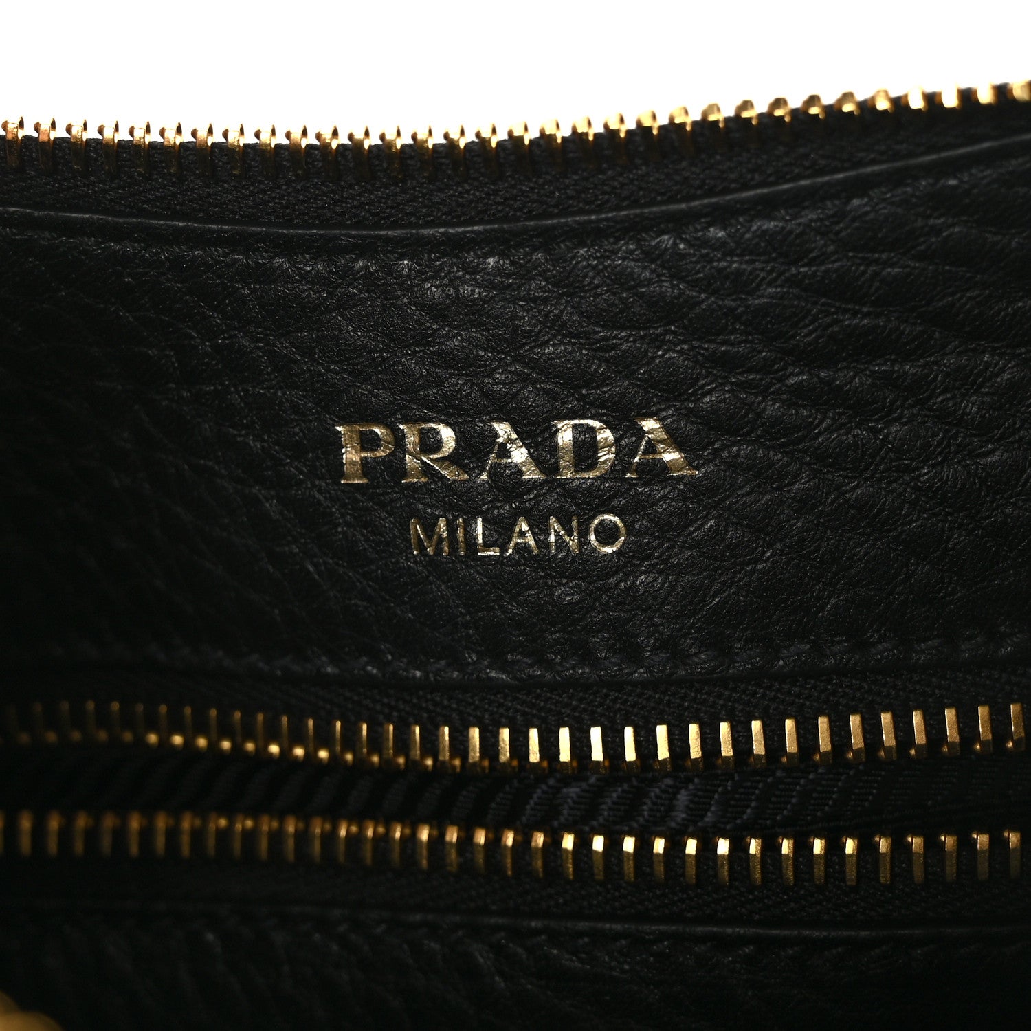 Prada Vitello Phenix Zippered Messenger Hobo Black 6 of 8