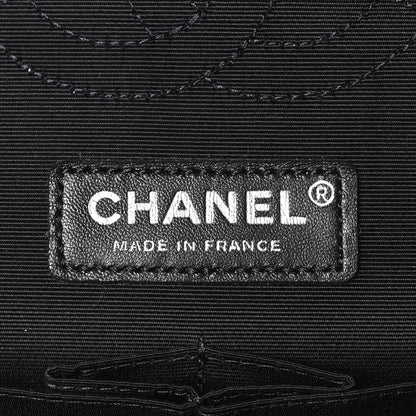 Chanel Caviar Tweed Houndstooth Quilted Medium Double Flap Black Grey 6 of 10