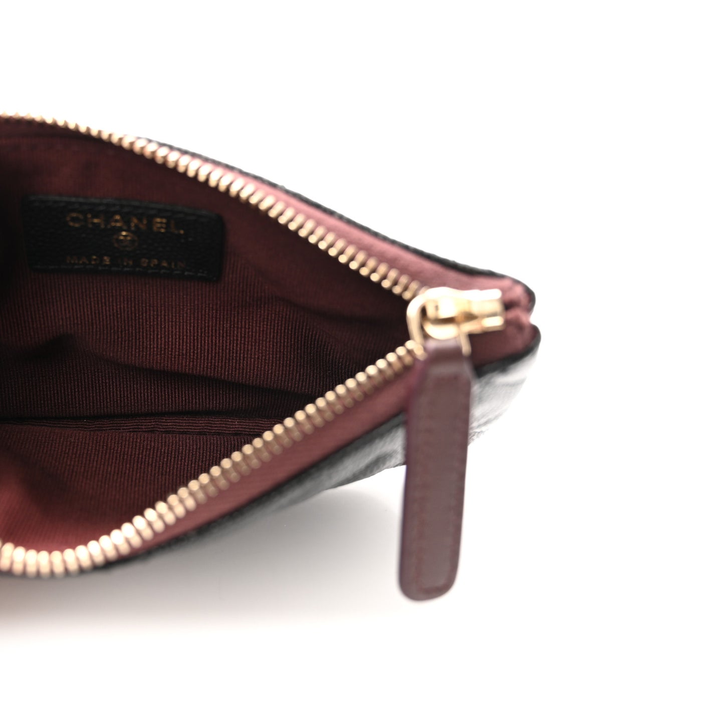 Caviar Quilted Small Cosmetic Case Black