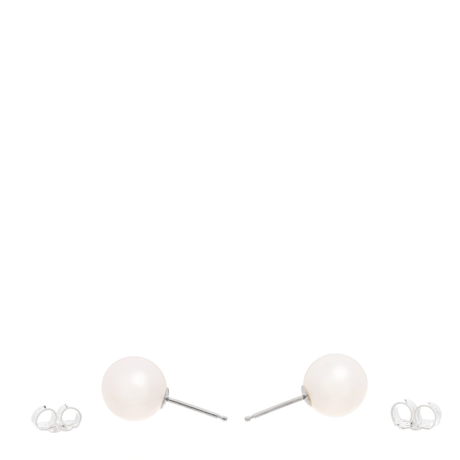Tiffany Sterling Silver Freshwater Pearl 8-9mm Ziegfeld Earrings 3 of 5