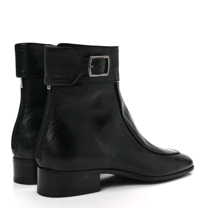Saint Laurent Calfskin Miles 30 Ankle Boots 41 Black 4 of 10