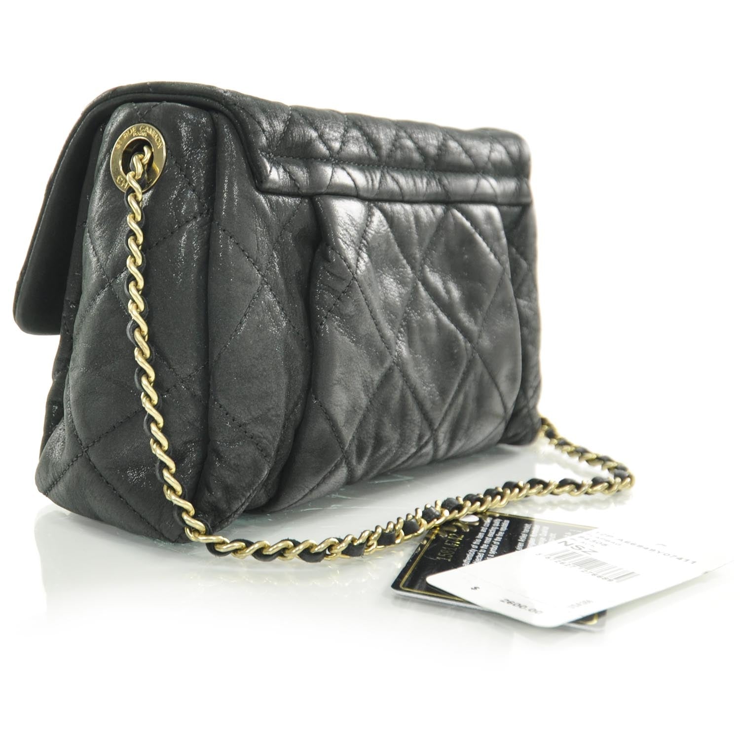 Chanel Iridescent Calfskin Chic Quilt Flap Black 3 of 9