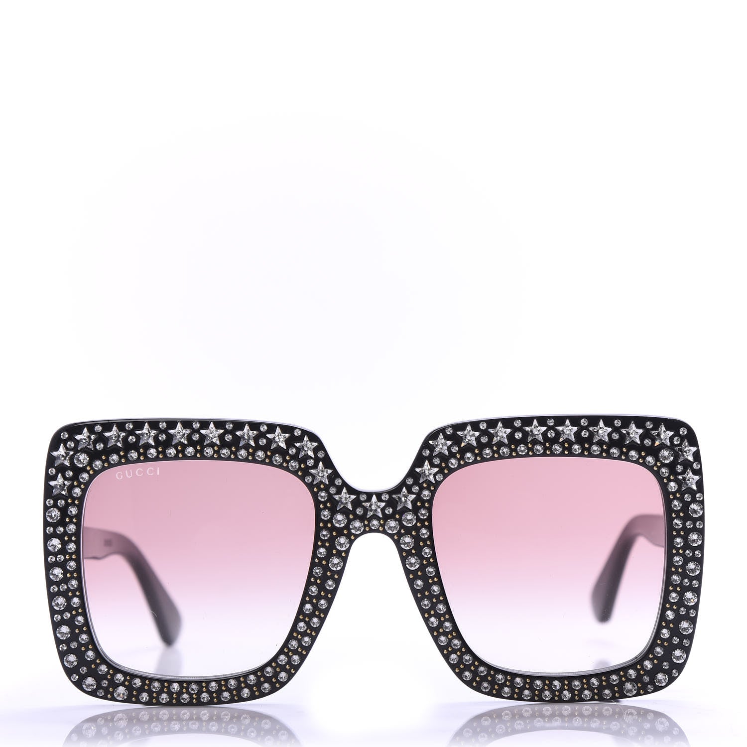 Gucci Acetate Crystal Oversize Sunglasses GG0148S Black 3 of 8