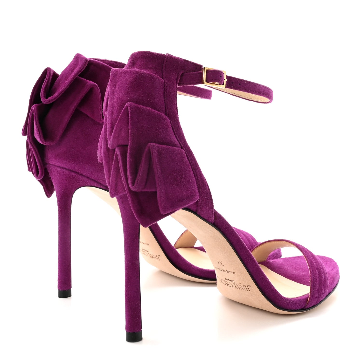 Jimmy Choo Suede Kerry 100 Sandals 37 Madeline 5 of 8