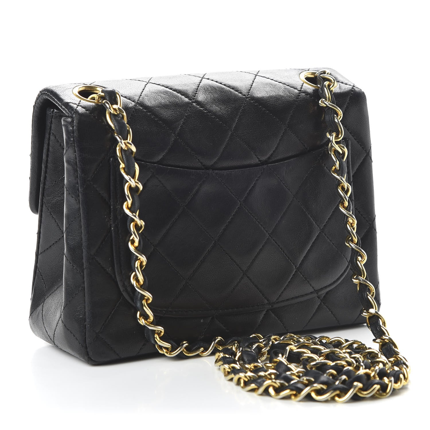 Chanel Lambskin Quilted Mini Square Flap Bag Black 3 of 10
