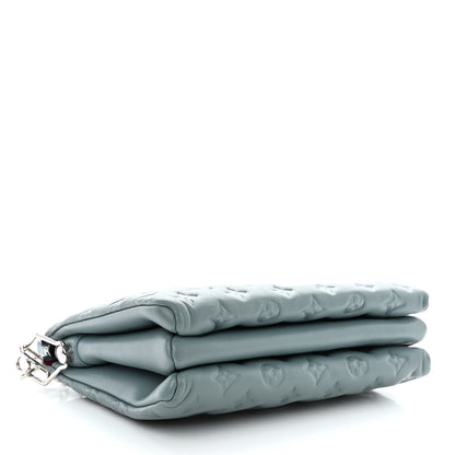 Louis Vuitton Lambskin Embossed Monogram Coussin PM Blue Glacier 4 of 12
