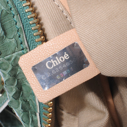 Chloe Python Medium Paraty Green 8 of 9