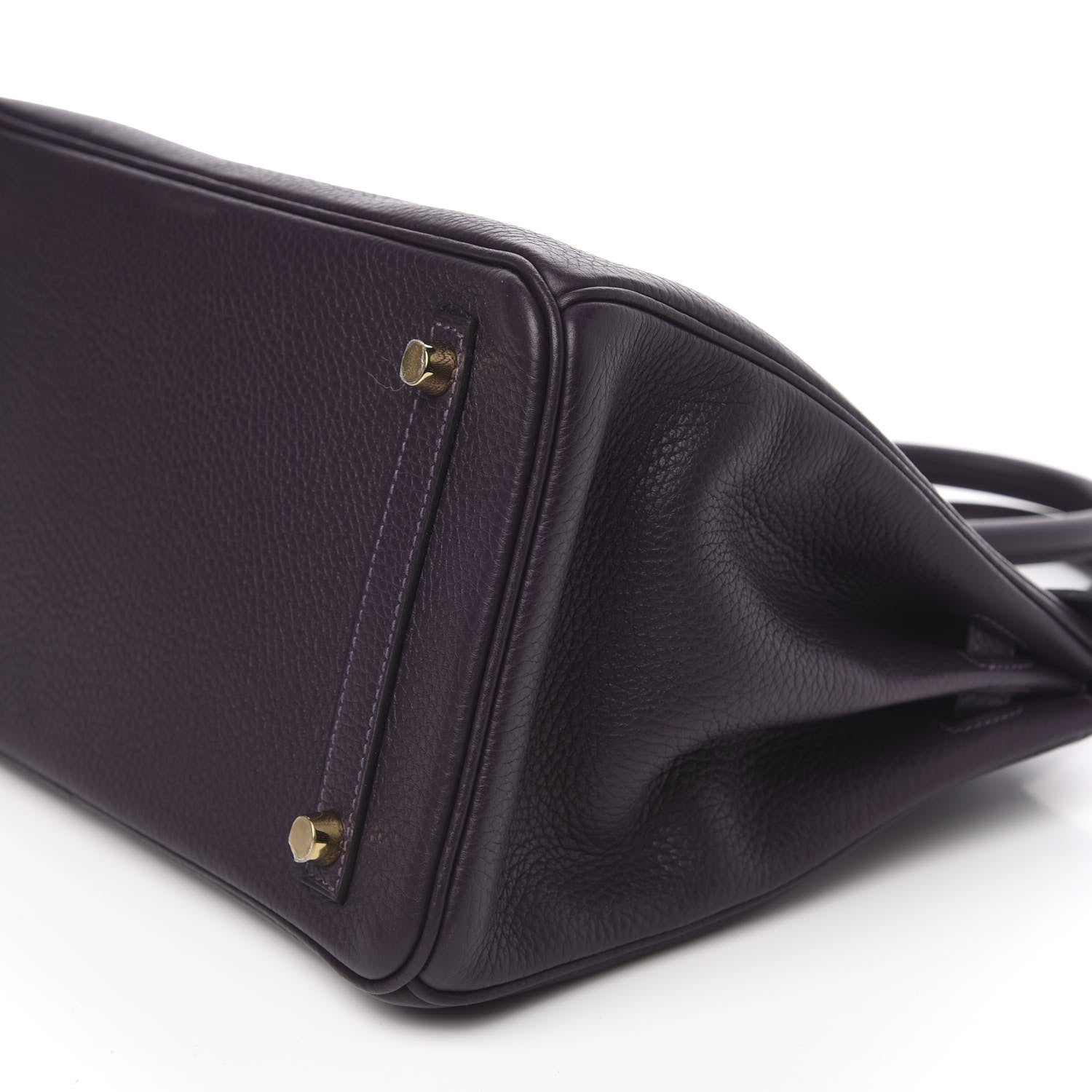 Hermes Taurillon Clemence Birkin 30 Raisin 9 of 10