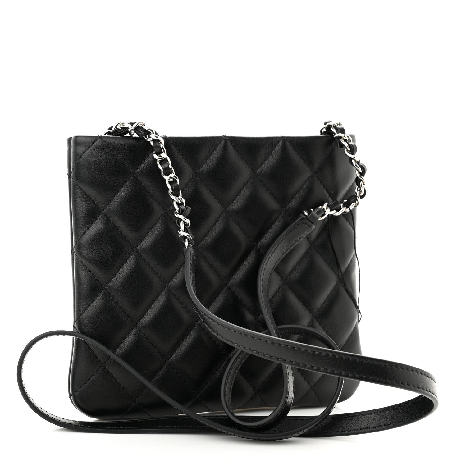 Chanel Lambskin Quilted Crossbody Bag Black 3 of 9
