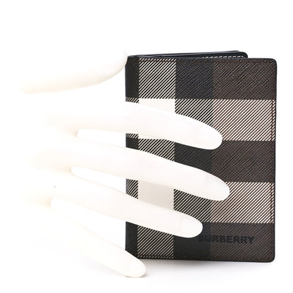Burberry E-Canvas Check Folding Card Case Dark Birch Brown 2 of 15