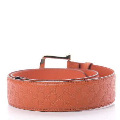Gucci Soft Microguccissima 40mm Belt 80 32 Sun Orange 2 of 5