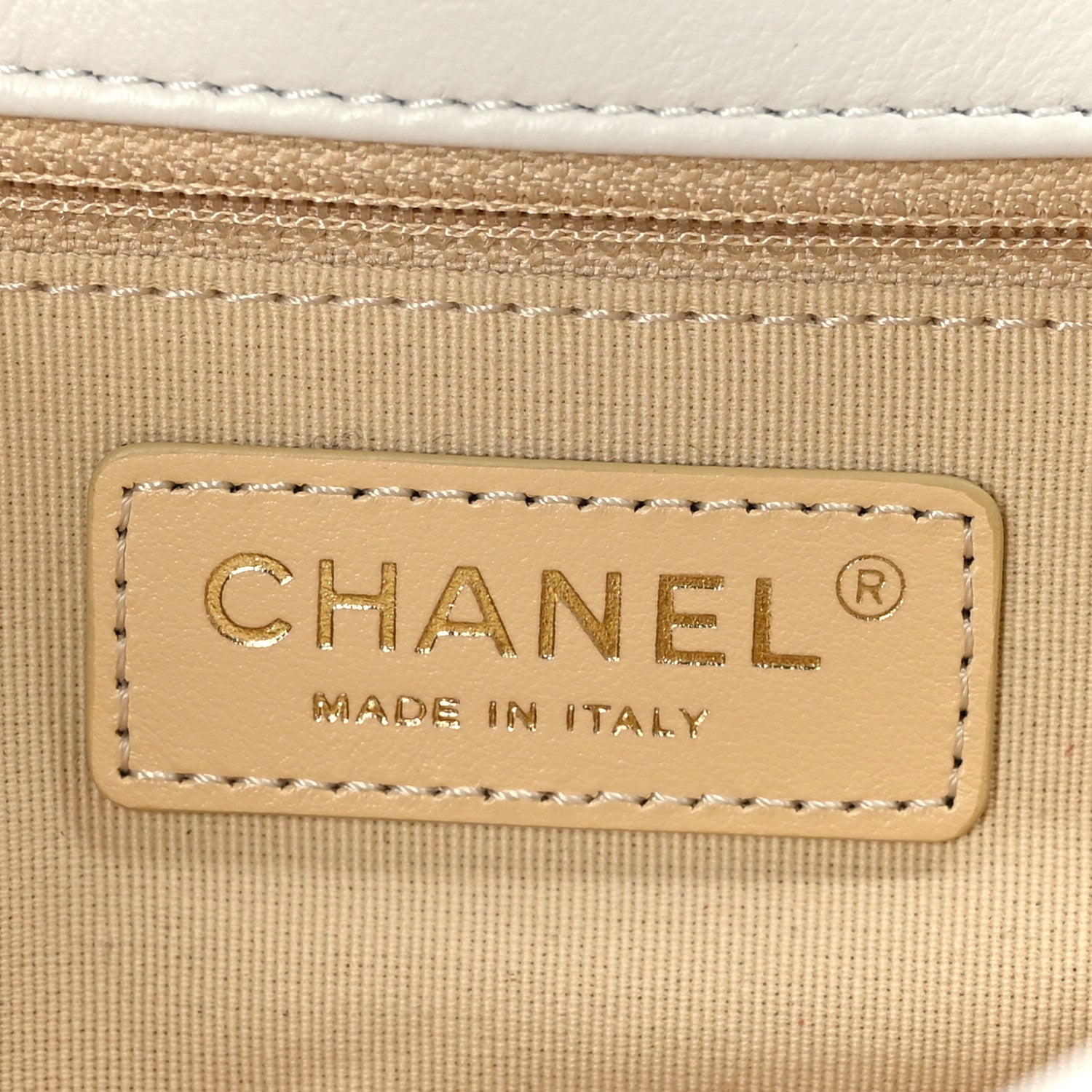 Chanel Lambskin Quilted Chain Bar Top Handle Flap White 6 of 9