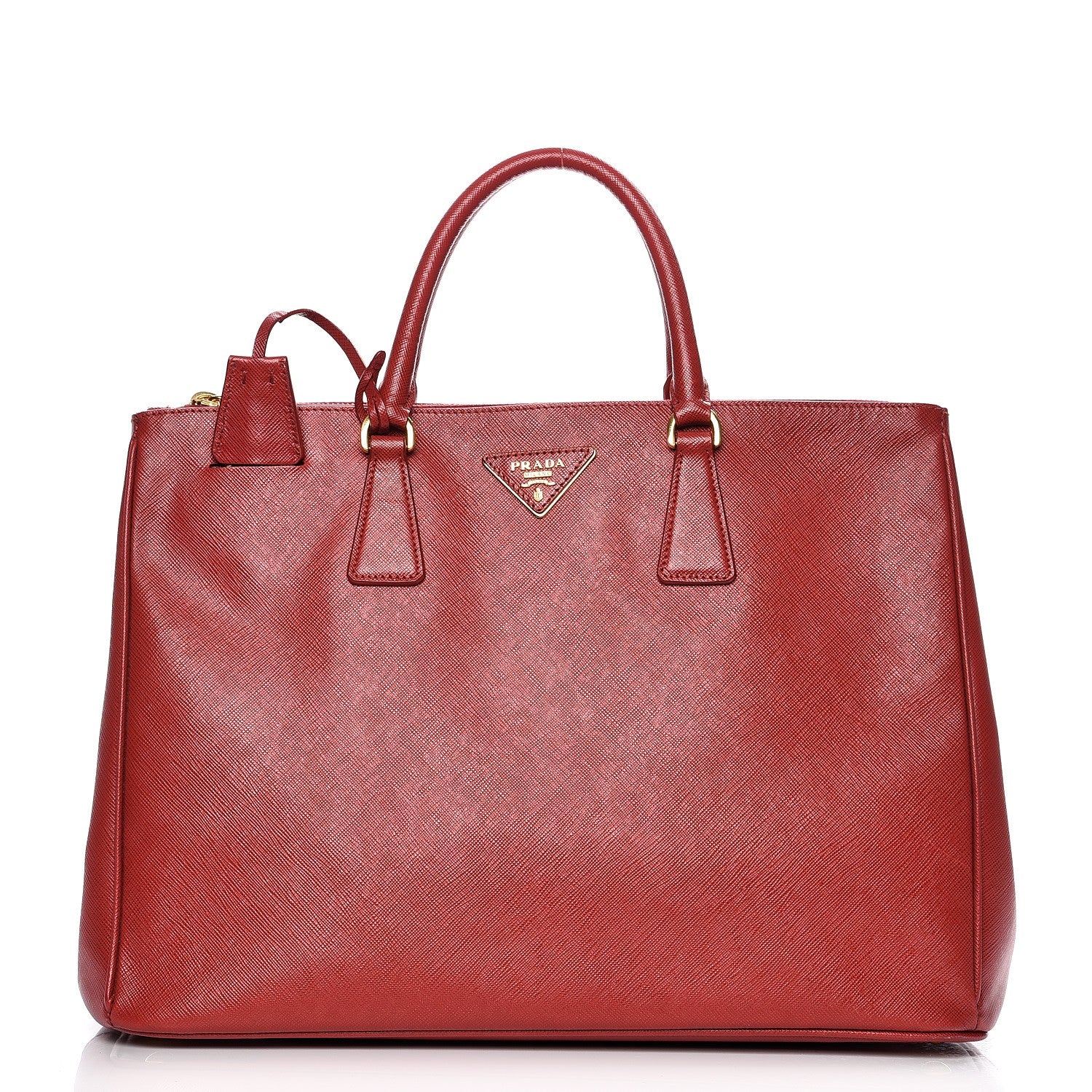 Prada Saffiano Large Galleria Double Zip Tote Fuoco 1 of 12