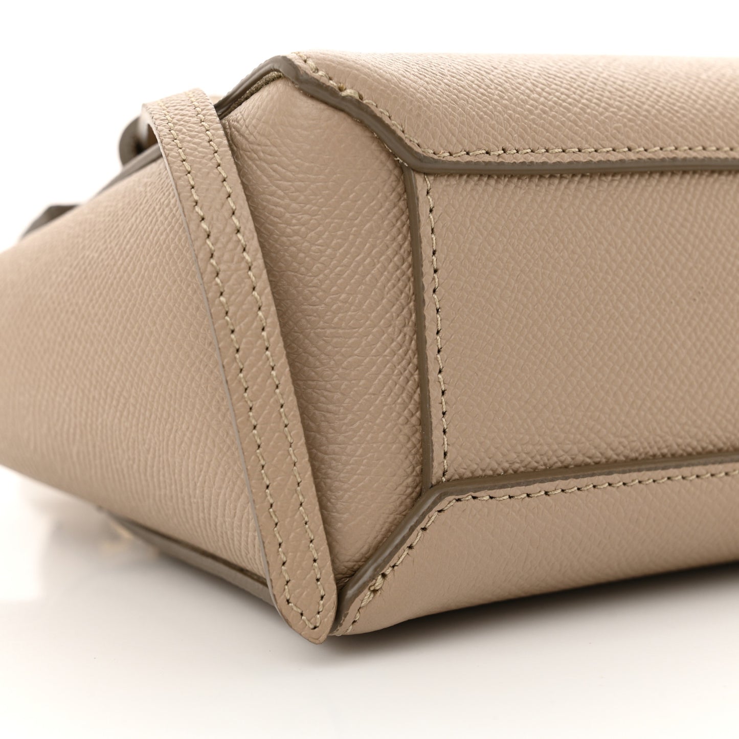 Grained Calfskin Pico Belt Bag Light Taupe
