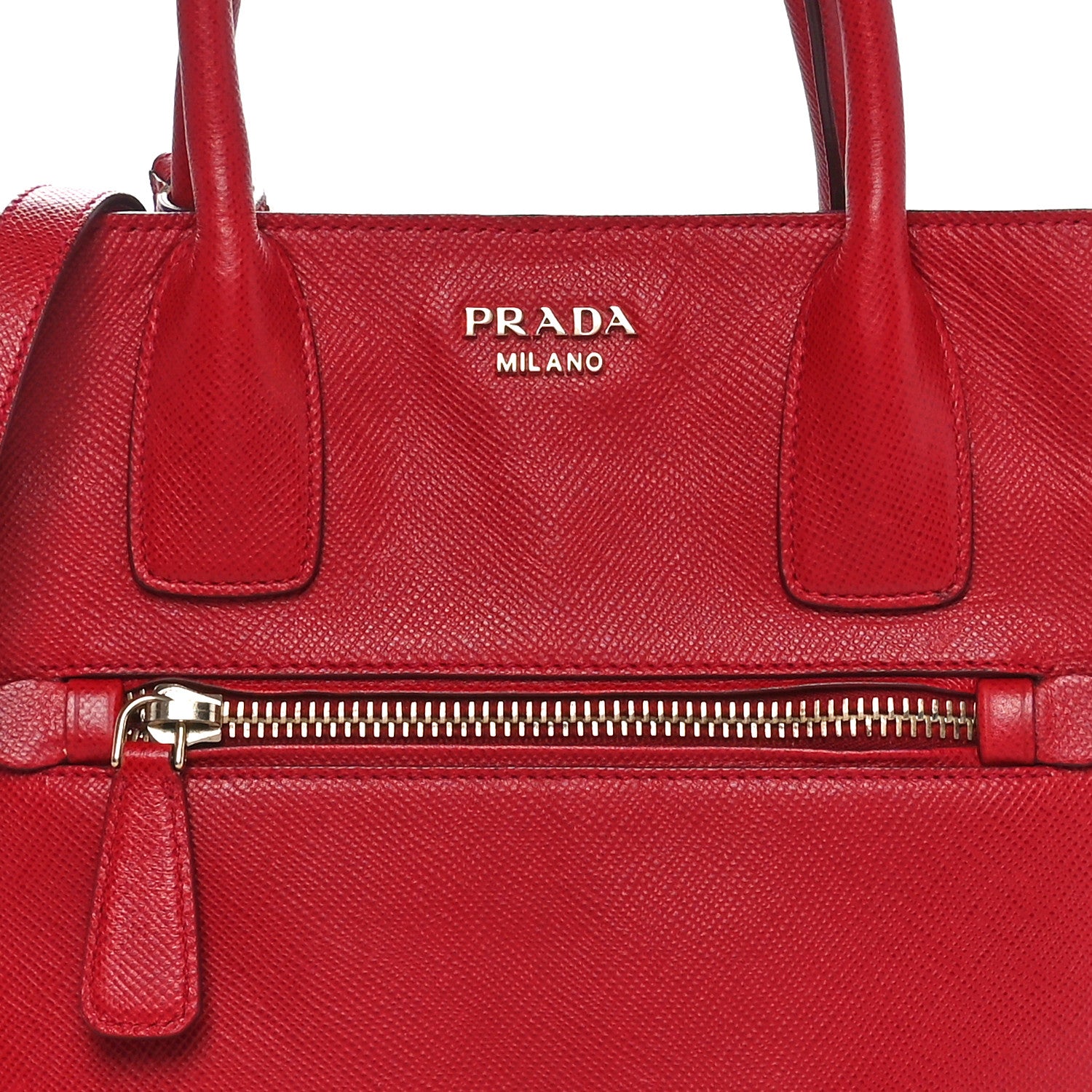 Prada Saffiano Cuir Open Promenade Tote Fuoco 7 of 9