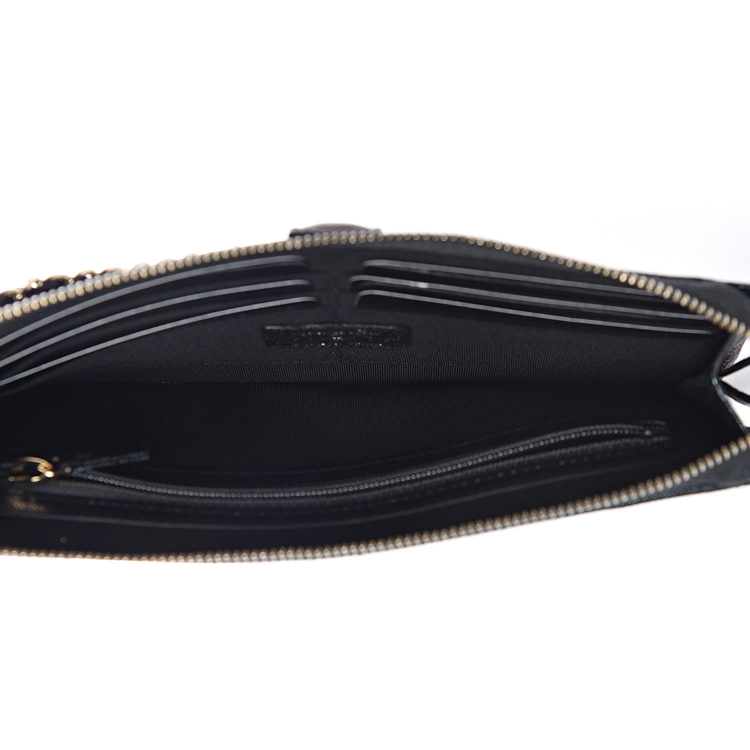 Chanel Iridescent Caviar Quilted Classic Pouch With Handle Black 5 of 8