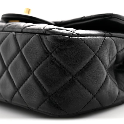 Chanel Lambskin Quilted Mini Rectangular Pearl Crush Flap Black 10 of 11