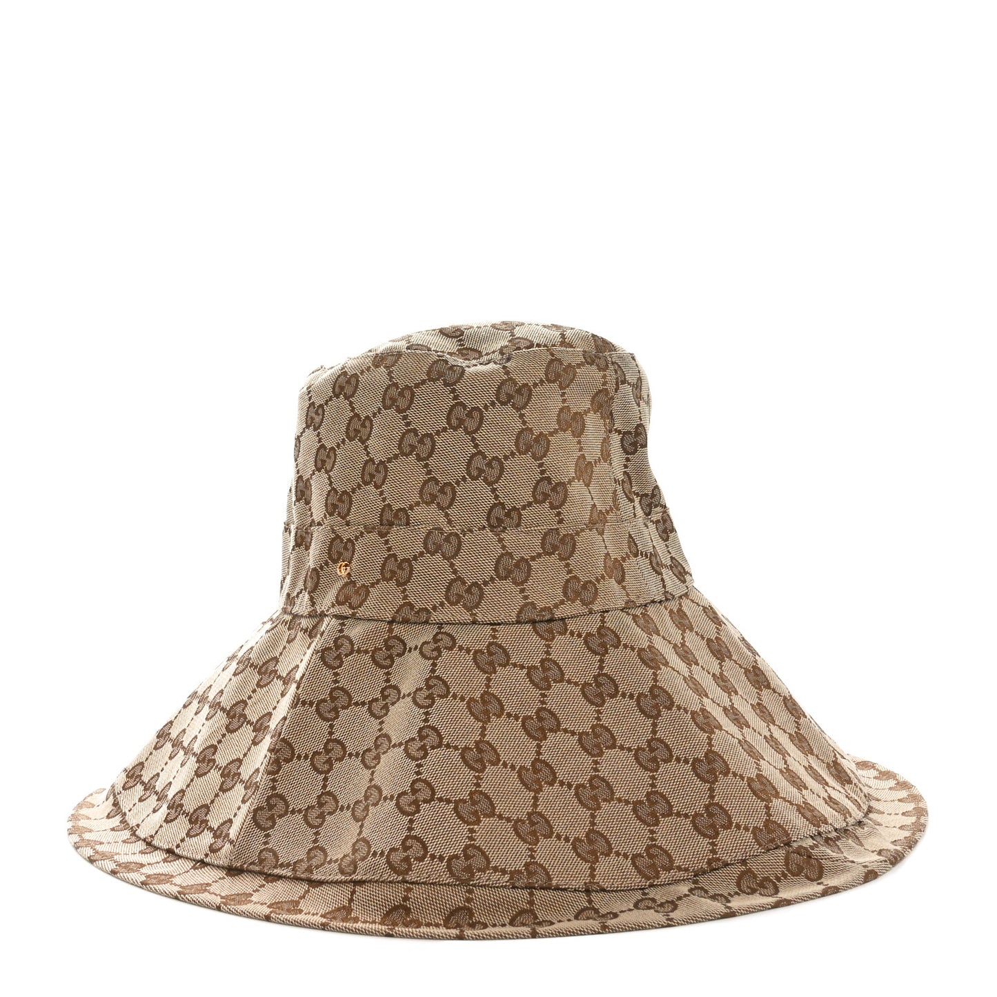 Monogram Wide Brim Hat M Beige