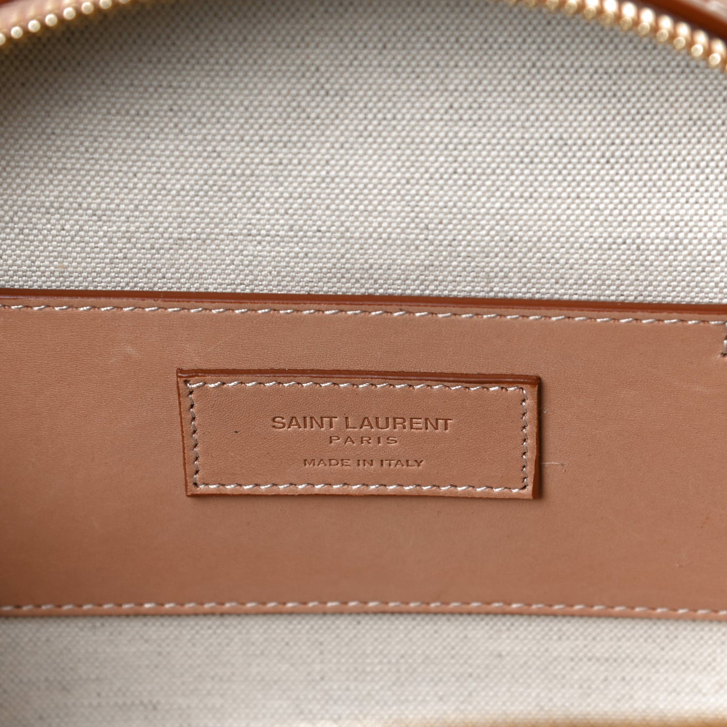 Raffia Calfskin Small Mica Bag Natural Brown Gold