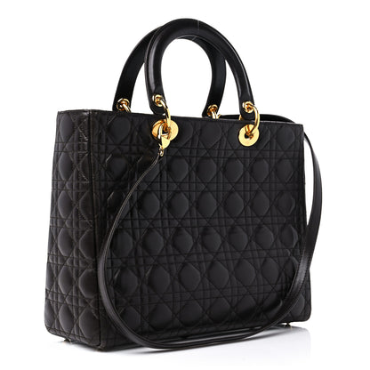 Christian Dior Lambskin Cannage Large Lady Dior Dark Brown 3 of 16