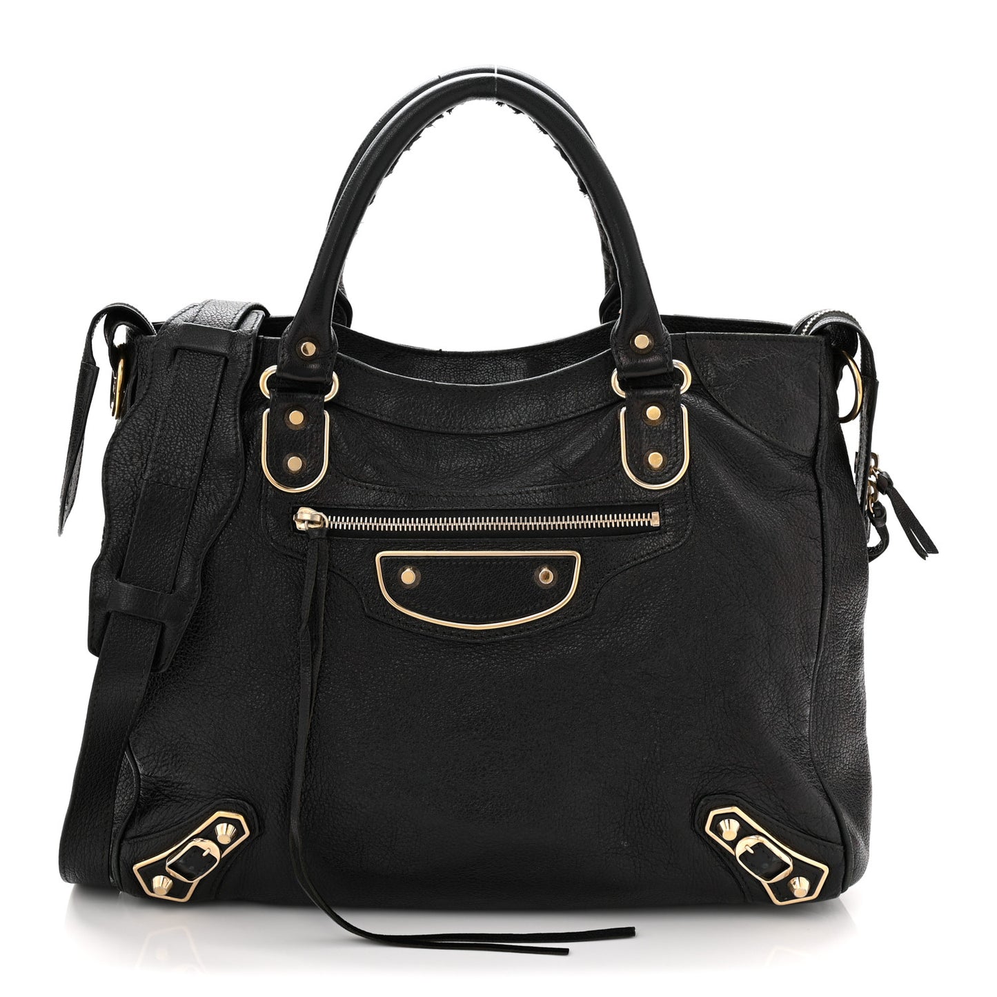 Chevre Gold Metallic Edge Hardware Velo Black