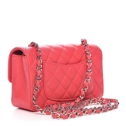 Chanel Caviar Quilted Mini Rectangular Flap Dark Pink 3 of 10