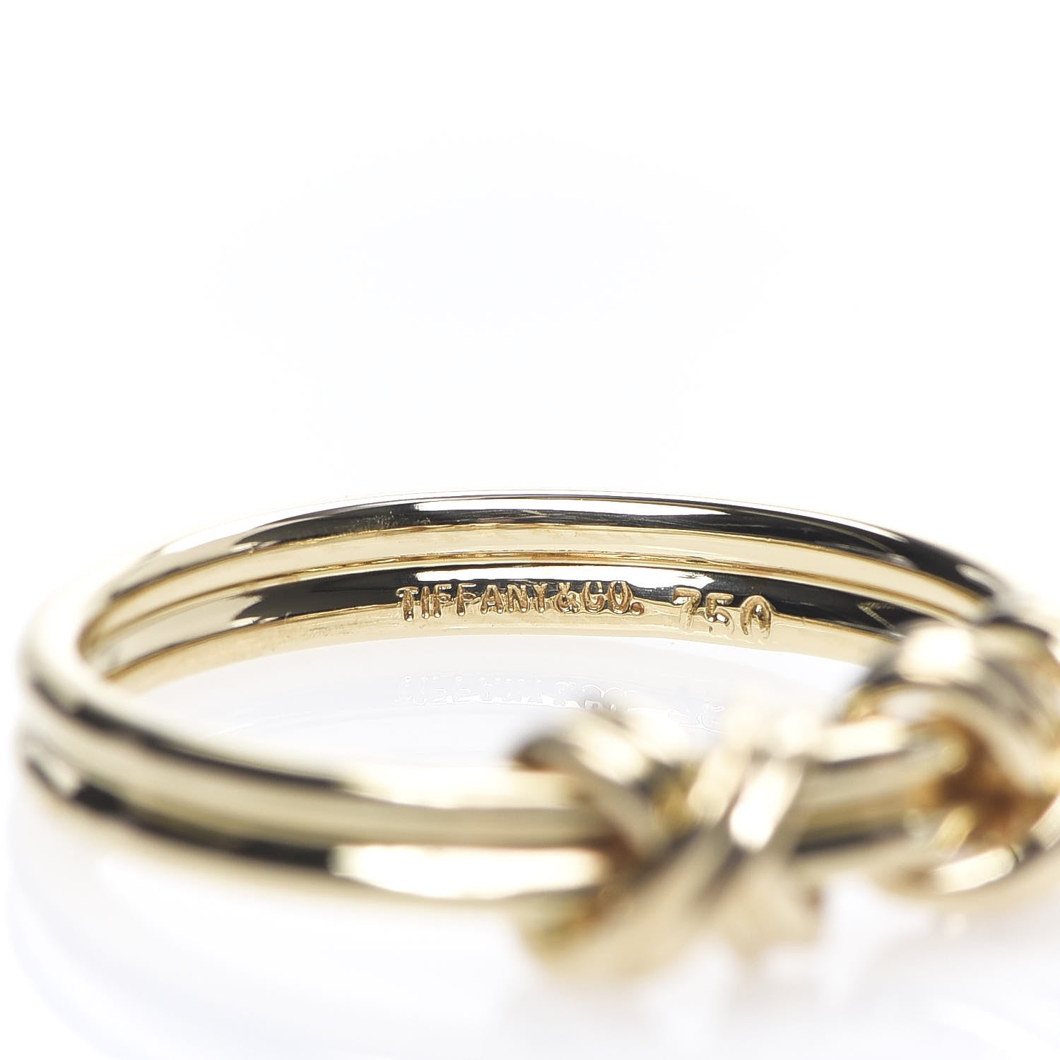 Tiffany 18K Yellow Gold Signature Double X Ring 50 5.25 3 of 3