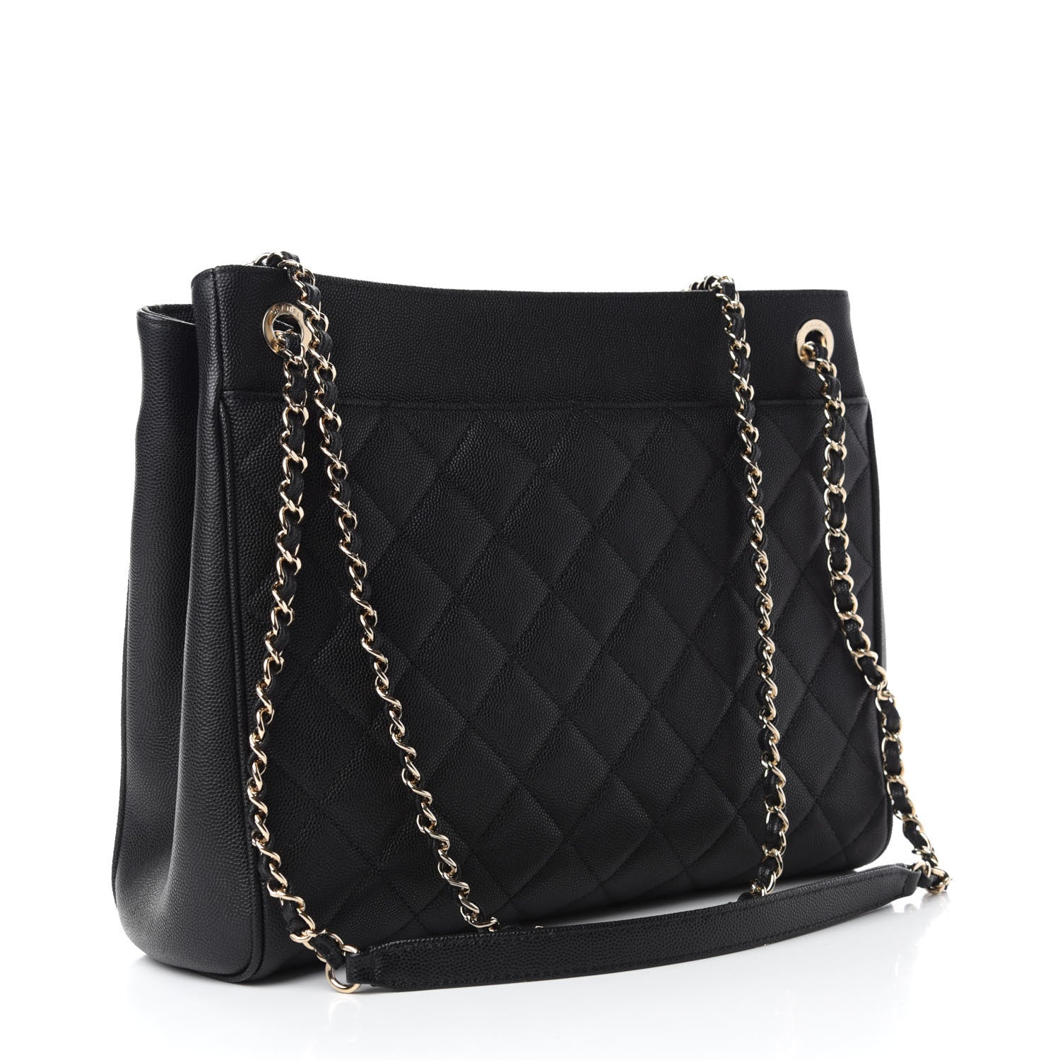 Chanel Caviar Quilted In Out Flap Shopping Tote Black 4 of 12