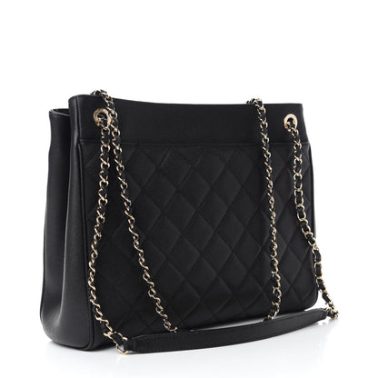 Chanel Caviar Quilted In Out Flap Shopping Tote Black 4 of 12