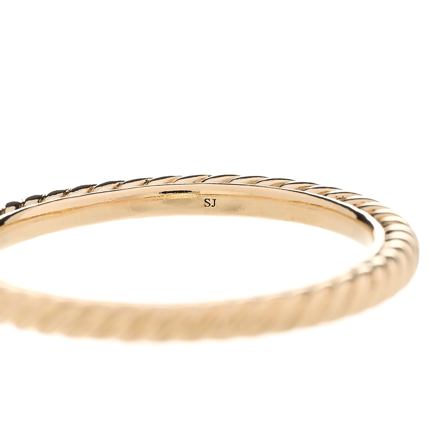 18K Yellow Gold 2mm Cable Classics Band Ring 54 6.75