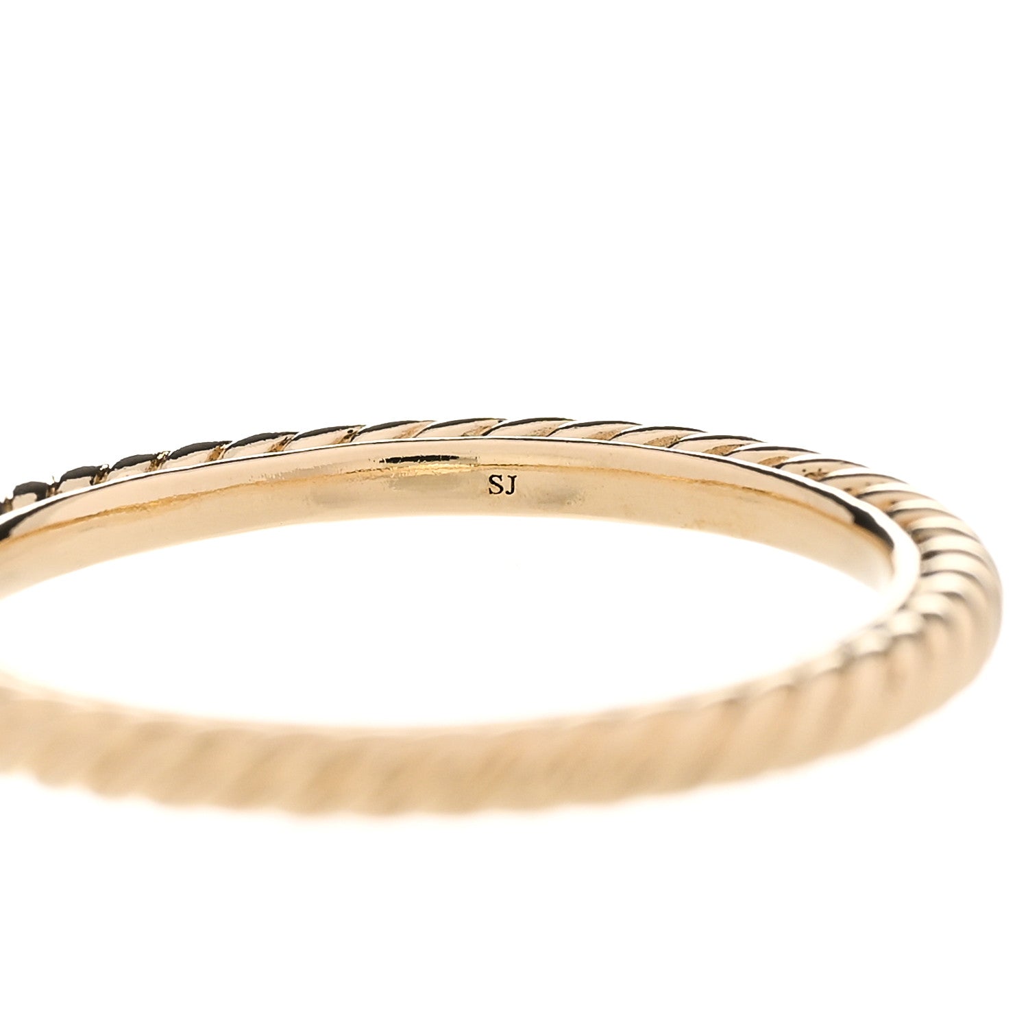 David Yurman 18K Yellow Gold 2mm Cable Classics Band Ring 54 6.75 4 of 5