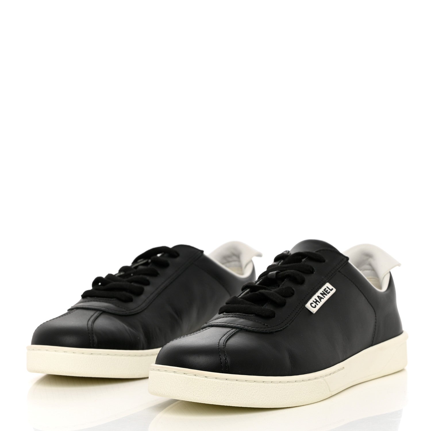 Chanel Calfskin CC Womens Sneakers 40.5 Black 3 of 12
