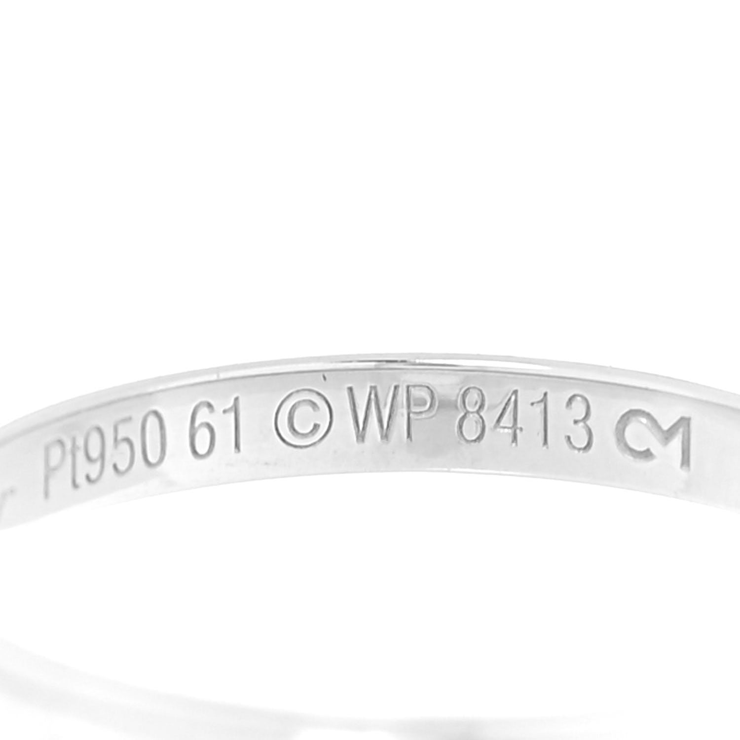 Cartier Platinum 2.5mm D'Amour Wedding Band Ring 61 9.5 5 of 5