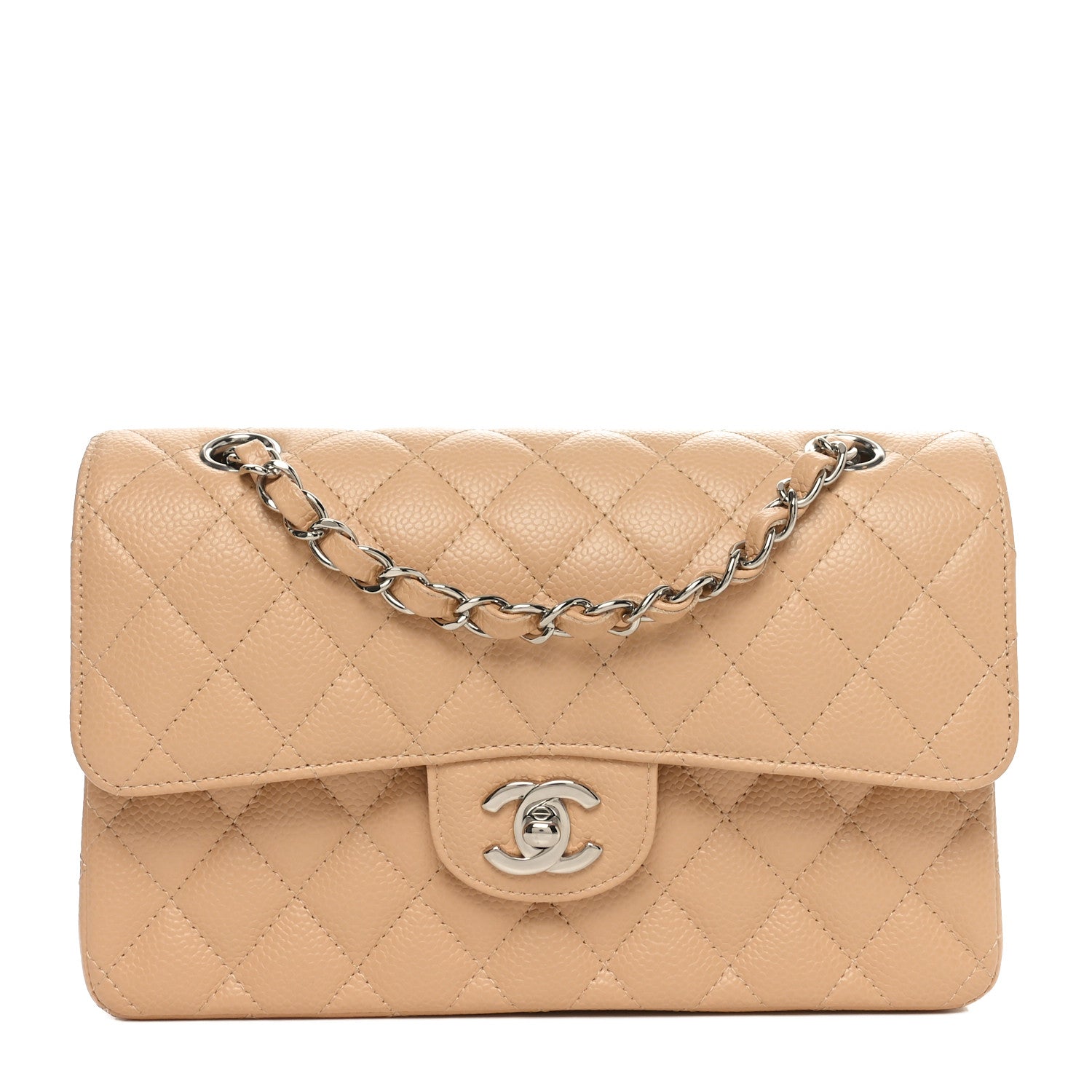 Chanel Caviar Quilted Small Double Flap Beige 1 of 11
