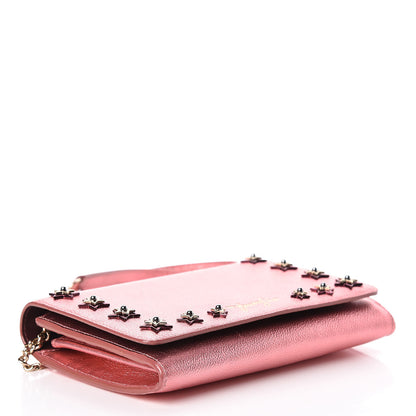Jimmy Choo Metallic Calfskin Studded Crossbody Bag Pink 4 of 11
