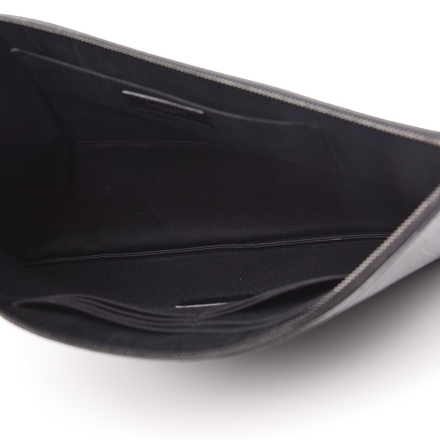 Calfskin Crocodile Embossed Monogram Document Holder Black