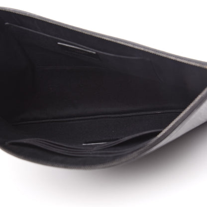 Saint Laurent Calfskin Crocodile Embossed Monogram Document Holder Black 5 of 11